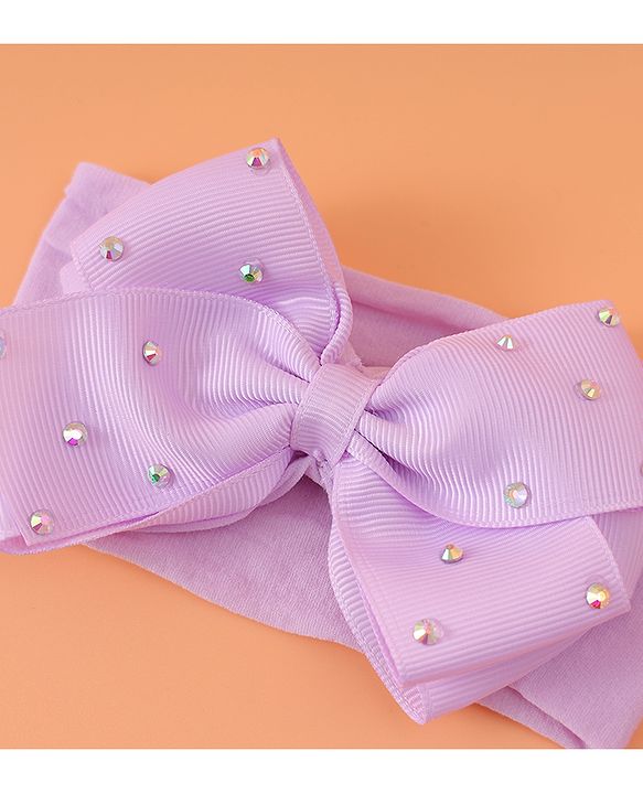Babyhug Headband With Bow Applique  - Purple