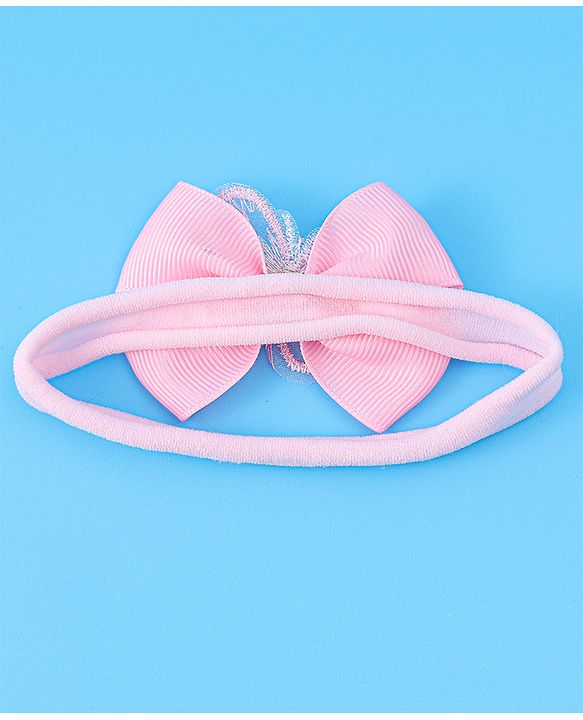 Babyhug Headbands With Bow Applique Pack of 3 - Pink White & Purple