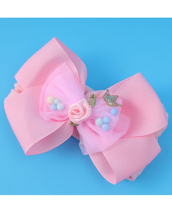 Babyhug Headband With Bow Applique - Pink