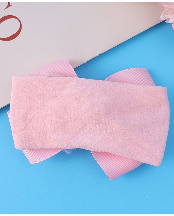 Babyhug Headband With Bow Applique - Pink