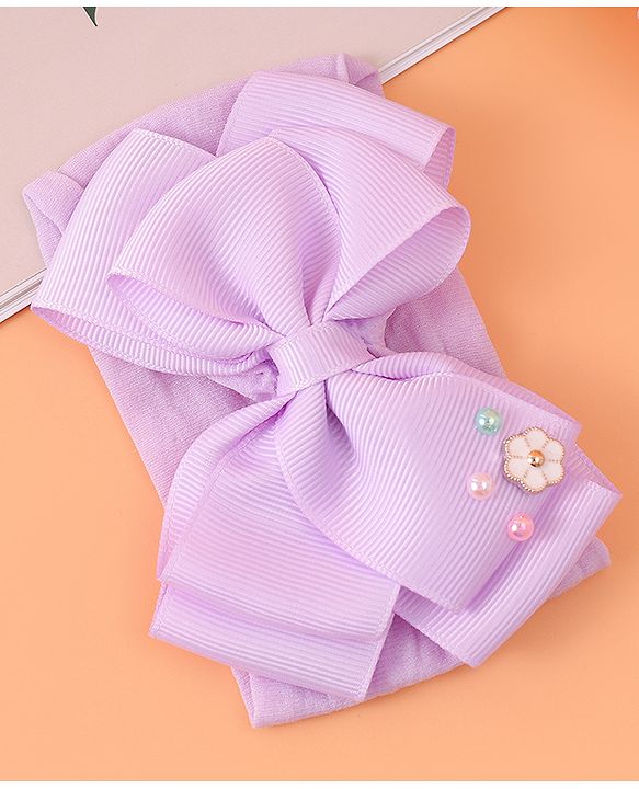 Babyhug Headband With Bow Applique - Purple