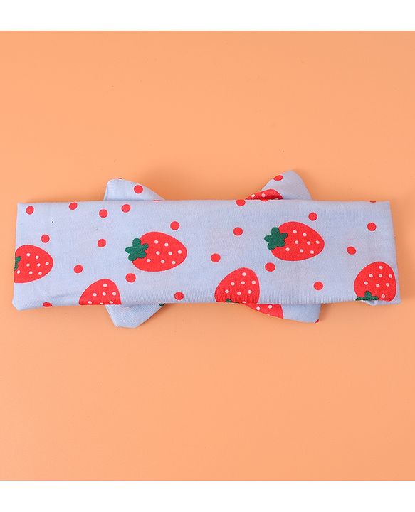 Babyhug Printed Headbands with Bow Applique Free Size Pack of 3 - Blue