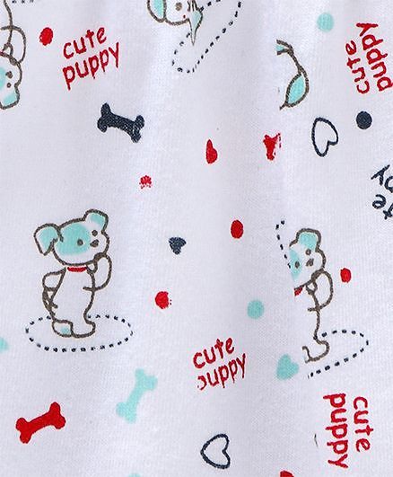 Babyhug Shorts Puppy Print Pack of 2 - Navy White