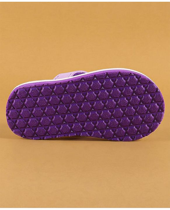 Cute Walk by Babyhug Flip Flops with Back Strap Closure & Elephant Print - Lilac