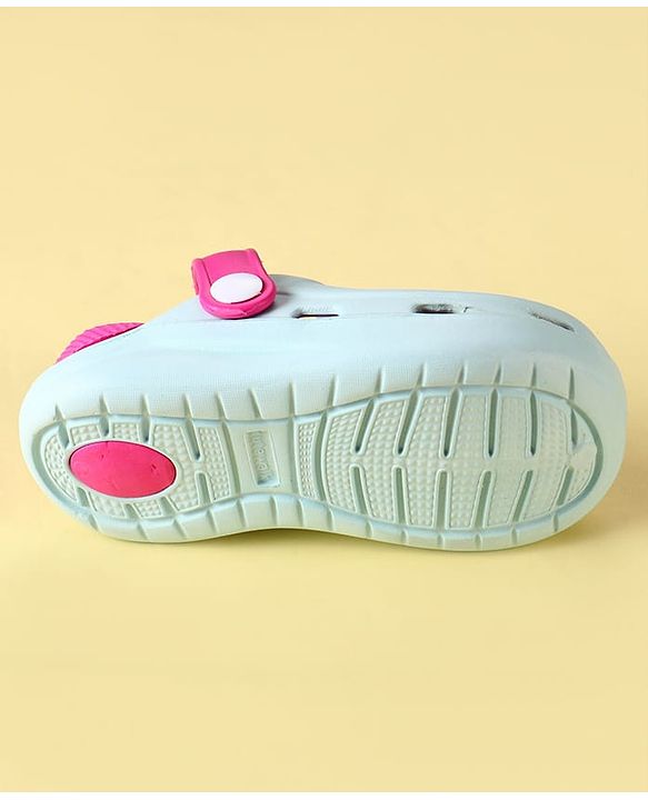 Cute Walk by Babyhug Clogs with Backstrap & Food Applique - Dark Pink