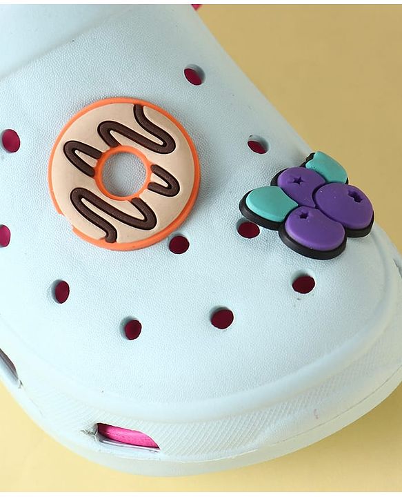 Cute Walk by Babyhug Clogs with Backstrap & Food Applique - Dark Pink