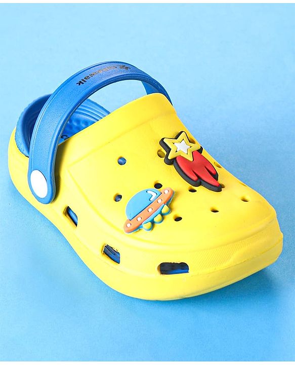 Cute Walk by Babyhug Clogs with Back Strap & UFO Applique - Yellow