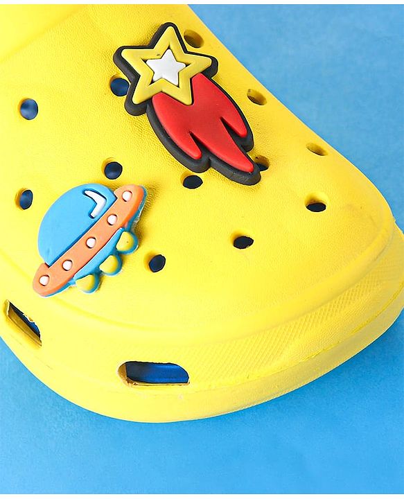 Cute Walk by Babyhug Clogs with Back Strap & UFO Applique - Yellow