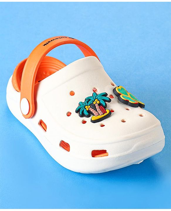 Cute Walk by Babyhug Clogs with Back Strap & Dinosaur Applique -  Pink