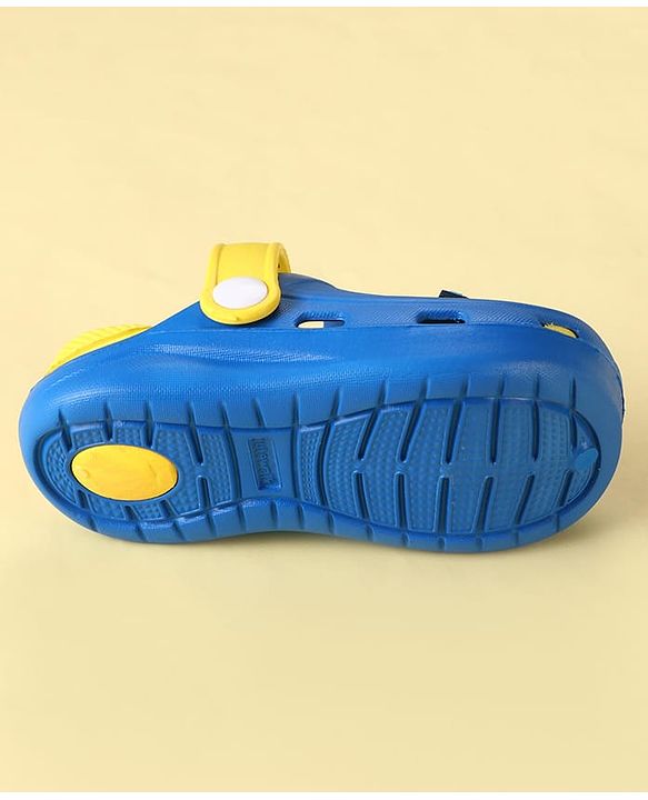 Cute Walk by Babyhug Clogs with Backstrap & Space Theme Applique - Blue