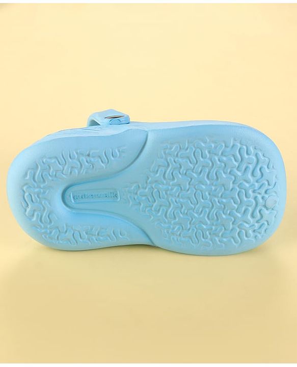 Cute Walk by Babyhug Clogs with Back Strap & Game On Applique - Light Blue