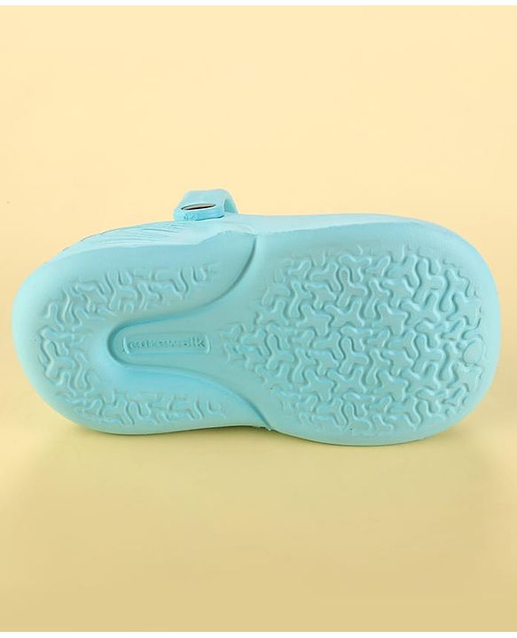 Cute Walk by Babyhug Clogs with Back Strap & Space Theme Applique - Light Blue