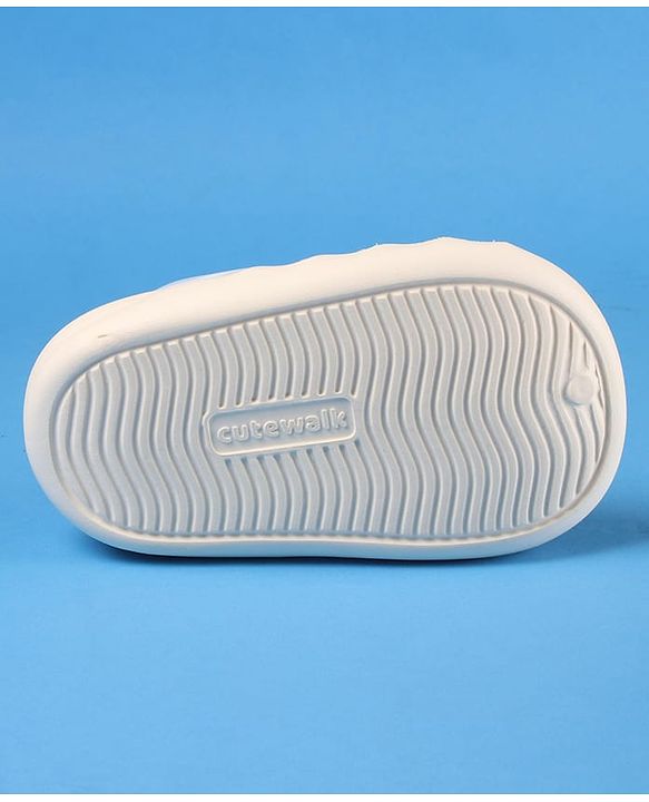 Cute Walk by Babyhug Clogs with Back Strap Closure & Paper Plane Applique - Cream