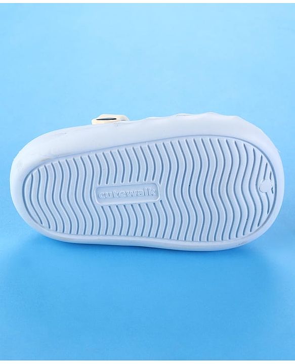 Cute Walk by Babyhug Clogs With Back Strap Kitty & Bunny Appliqulue - Light Blue