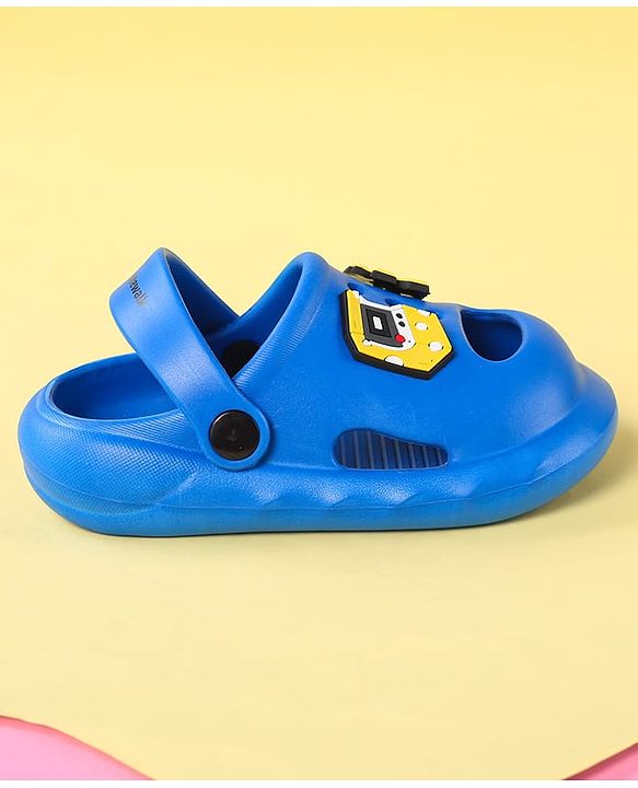 Cute Walk by Babyhug Clogs With Backstrap Closure Number Applique - Blue