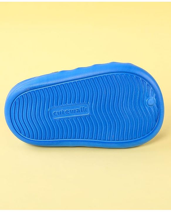 Cute Walk by Babyhug Clogs With Backstrap Closure Number Applique - Blue