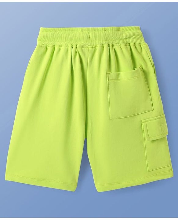 Pine Kids Cotton Knit Half Sleeves T-Shorts & Shorts Set with Gaming Print - White & Lime