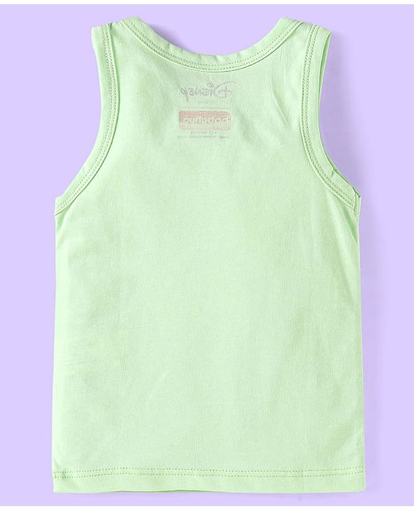 Babyhug Disney Cotton Knit Sleeveless Vests With Lady And The Tramp Graphics Pack of 3 - White Light Blue & Light Green