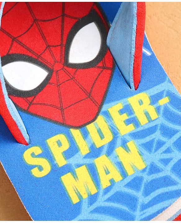 Cute Walk by Babyhug Marvel Slip Ons Flip Flops with Spiderman Print - Red