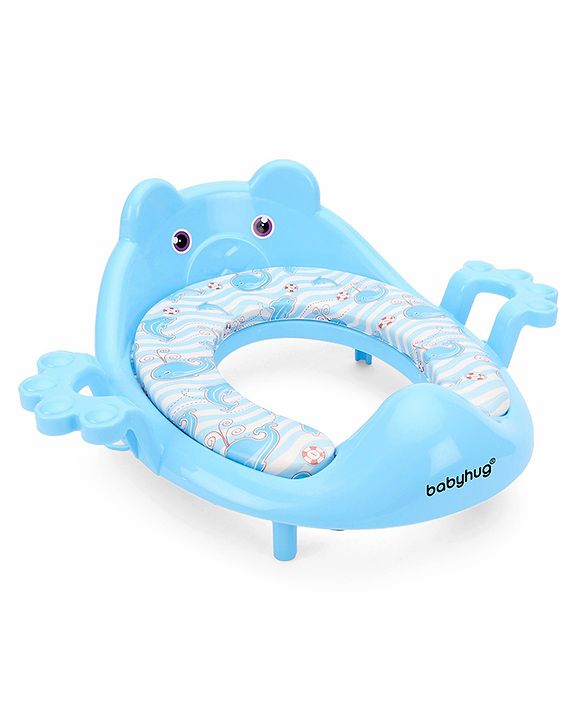 Babyhug Dolphine Print Potty Seat with Handle - Blue