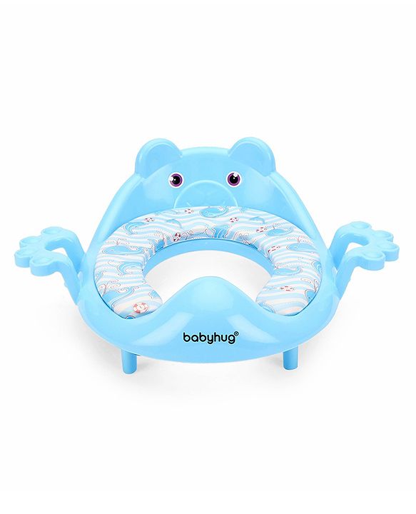 Babyhug Dolphine Print Potty Seat with Handle - Blue