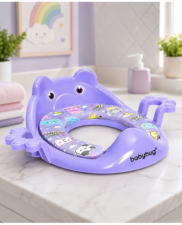Babyhug Dolphine Print Potty Seat with Handle - Blue