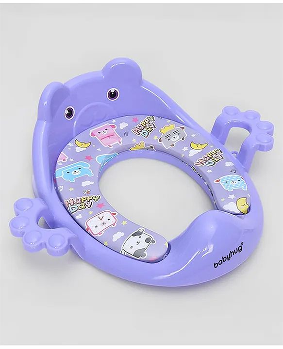 Babyhug Dolphine Print Potty Seat with Handle - Blue