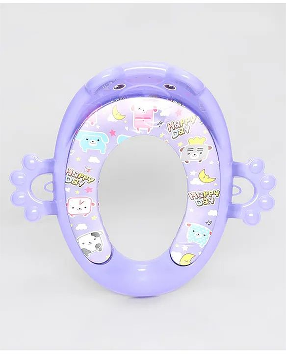 Babyhug Dolphine Print Potty Seat with Handle - Blue