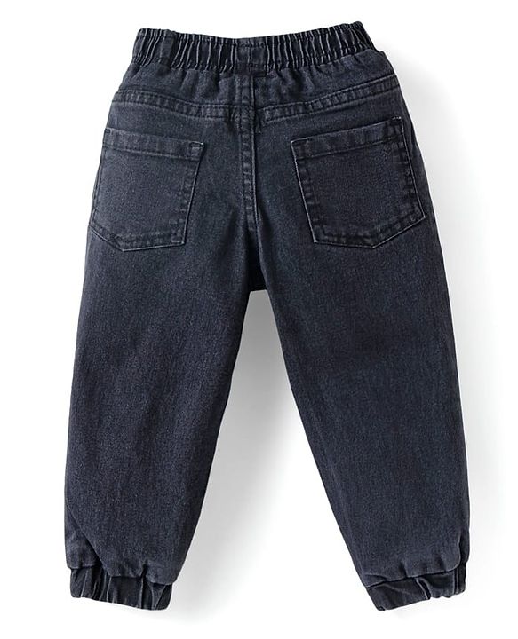 Babyhug Cotton Woven Full Sleeves Checkered Shirt & Trouser Set - Light Blue & Black