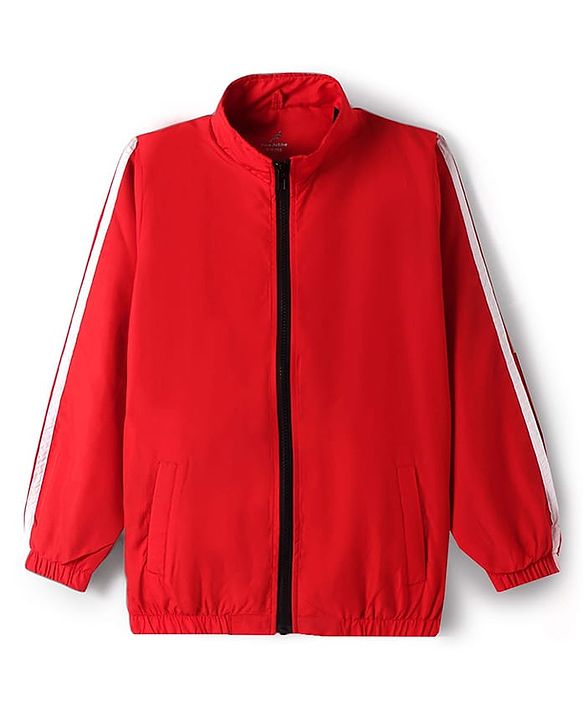 Pine Active Woven Full Sleeve Tracksuit with Tape Detailing - Red