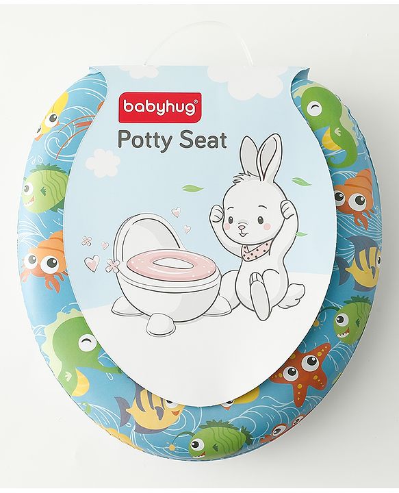 Babyhug Baby Potty Seat With Aquatic Print - Multicolor