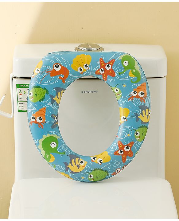 Babyhug Baby Potty Seat With Aquatic Print - Multicolor