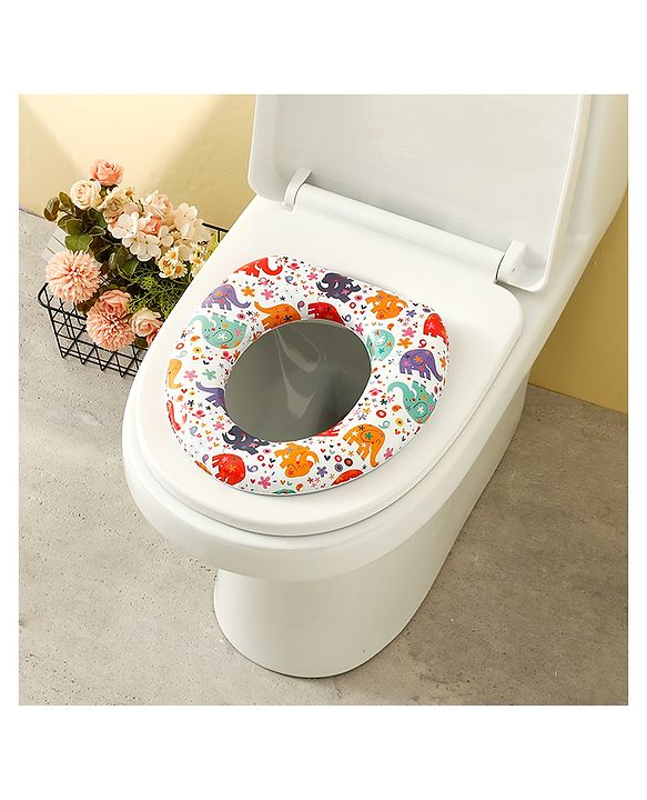 Babyhug Baby Potty Seat With Aquatic Print - Multicolor