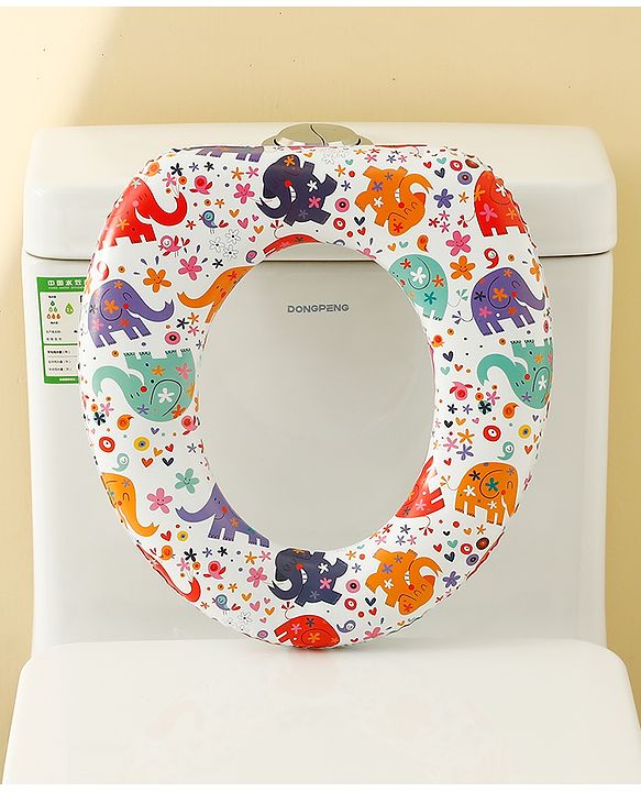 Babyhug Baby Potty Seat With Aquatic Print - Multicolor