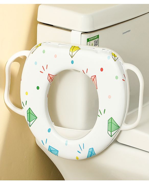 Babyhug Baby Potty Seat With Aquatic Print - Light Blue