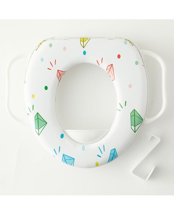 Babyhug Baby Potty Seat With Aquatic Print - Light Blue