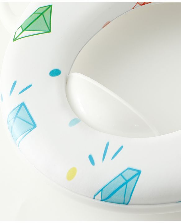 Babyhug Baby Potty Seat With Aquatic Print - Light Blue