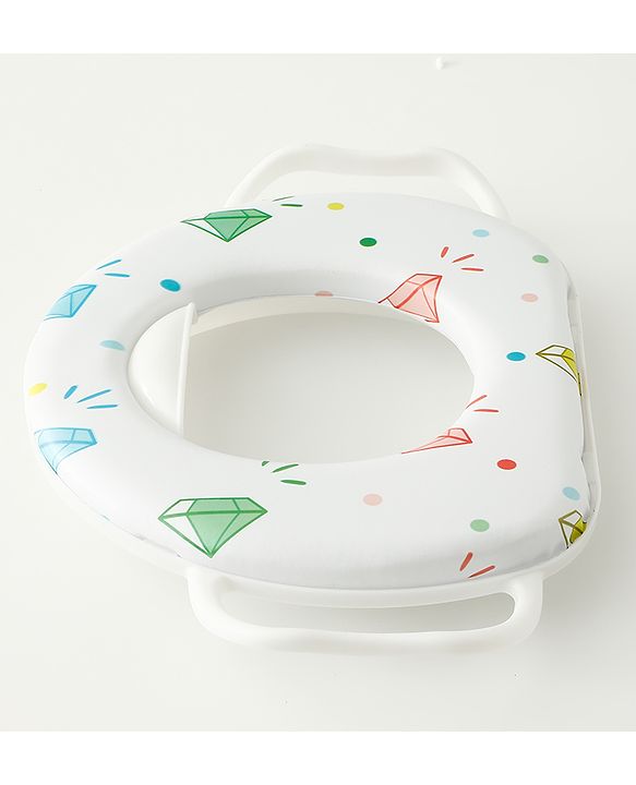 Babyhug Baby Potty Seat With Aquatic Print - Light Blue