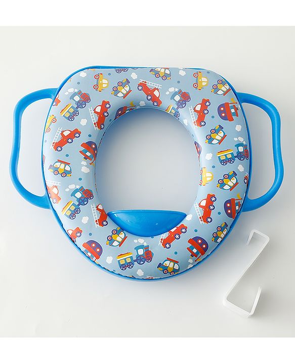 Babyhug Baby Potty Seat With Aquatic Print - Light Blue
