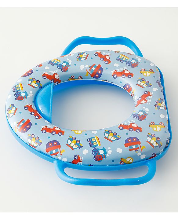 Babyhug Baby Potty Seat With Aquatic Print - Light Blue