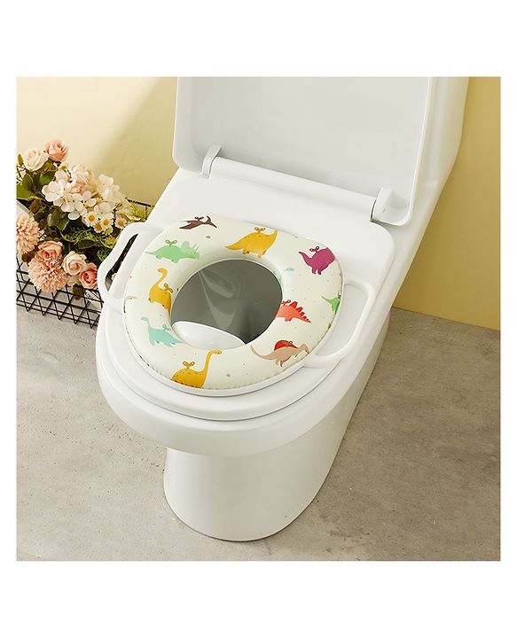 Babyhug Baby Potty Seat With Aquatic Print - Light Blue