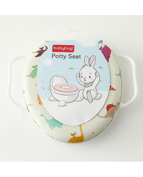 Babyhug Baby Potty Seat With Aquatic Print - Light Blue