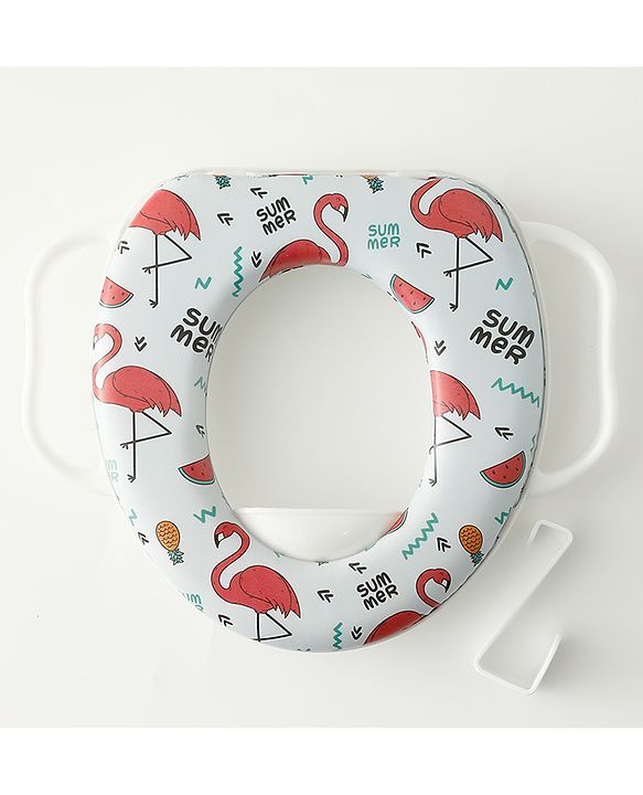 Babyhug Baby Potty Seat With Aquatic Print - Light Blue