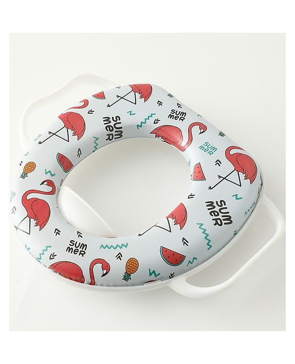 Babyhug Baby Potty Seat With Aquatic Print - Light Blue