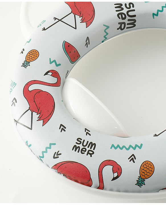 Babyhug Baby Potty Seat With Aquatic Print - Light Blue