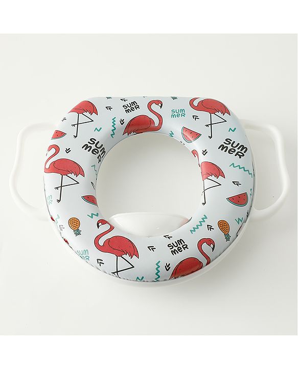 Babyhug Baby Potty Seat With Aquatic Print - Light Blue