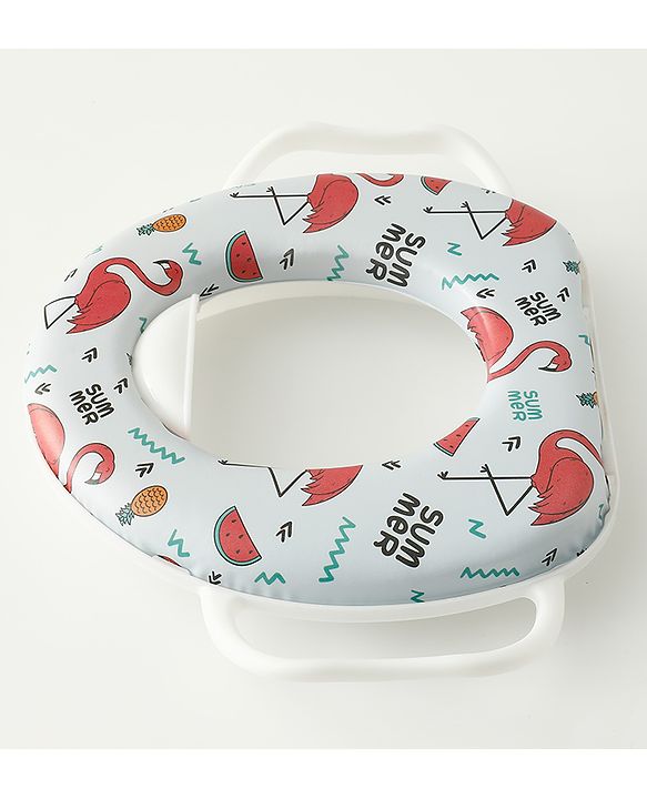 Babyhug Baby Potty Seat With Aquatic Print - Light Blue