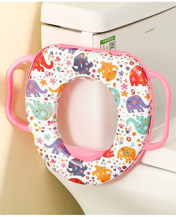 Babyhug Baby Potty Seat With Aquatic Print - Light Blue