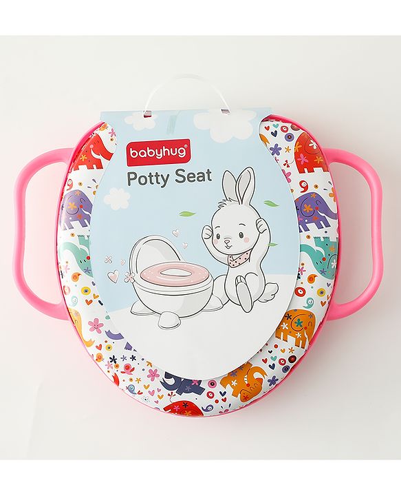 Babyhug Baby Potty Seat With Aquatic Print - Light Blue