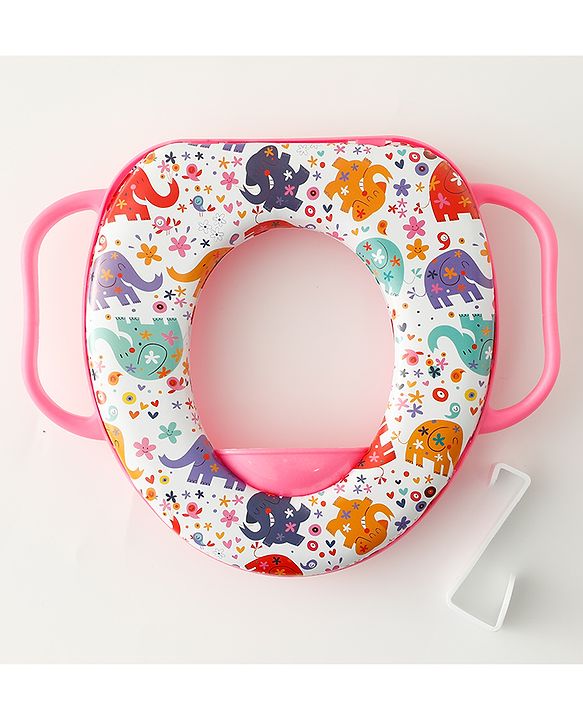 Babyhug Baby Potty Seat With Aquatic Print - Light Blue